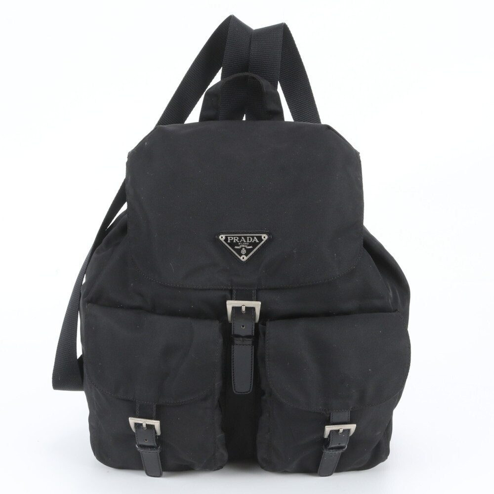 Prada Tessuto Nylon Backpack with Triangle Logo and White Tag (Women's)